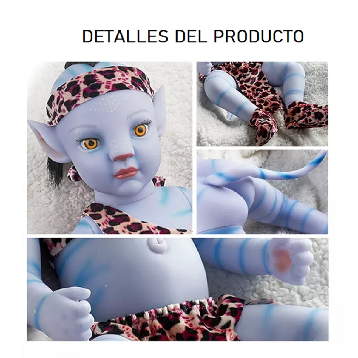 Avatar Bebé Reborn Realista Silicona Suave 55 Cm